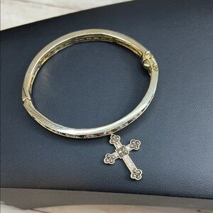 Akkad Thailand Gold Cross Charm Bracelet